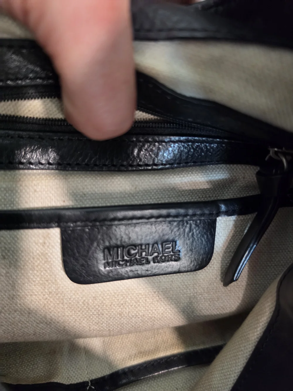 MICHAEL Michael Kors Black Leather Hobo with Buckle Accent